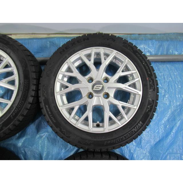 GRASS 社外 アルミ 4本 14インチ スタッドレス 155/65R14 155/65R14 スタッドレスタイヤ NEXEN バランス済 STRANGER 14インチ