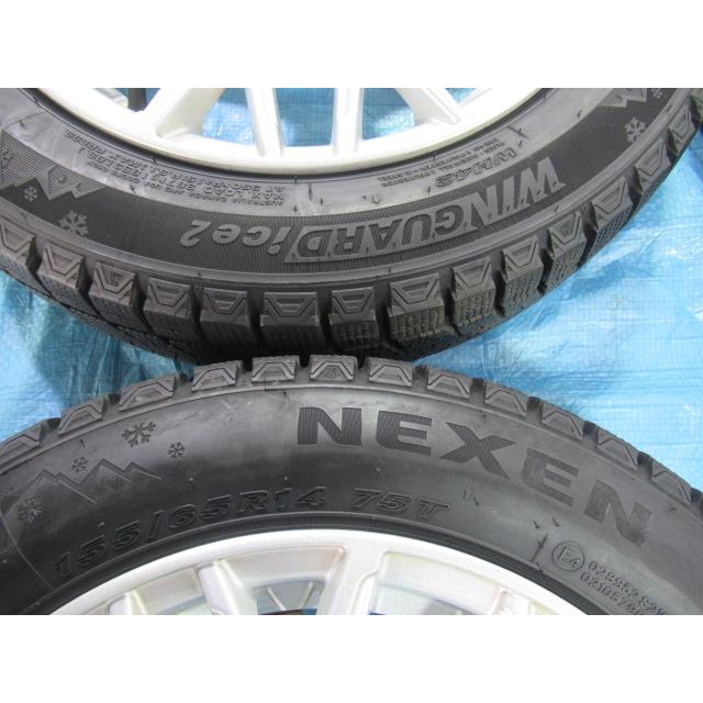 155/65R14 スタッドレスタイヤ NEXEN バランス済 STRANGER 14インチ