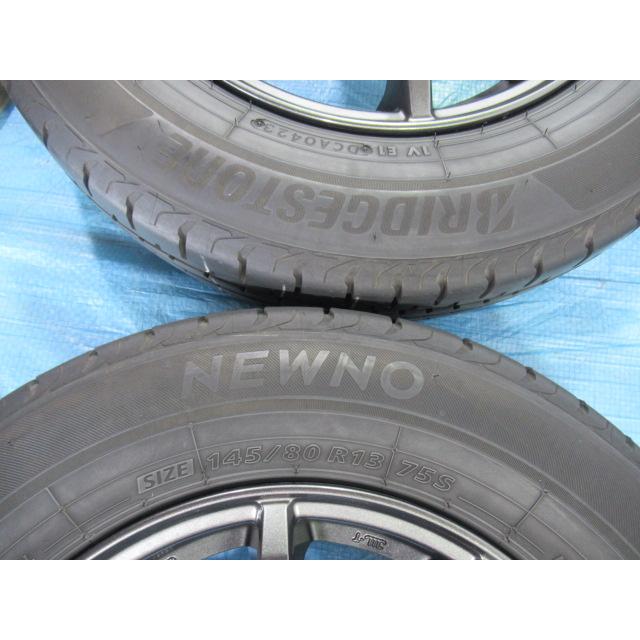 145/80R13 夏タイヤ バランス済 BRIDGESTONE TOPY 13インチ 4B 4H/100