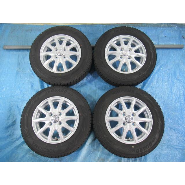 145/80R13 スタッドレスタイヤ バランス済 YOKOHAMA weds 13インチ 4B