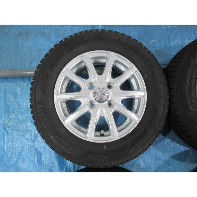 145/80R13 スタッドレスタイヤ バランス済 YOKOHAMA weds 13インチ 4B
