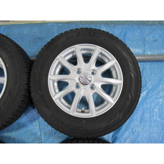 145/80R13 スタッドレスタイヤ バランス済 YOKOHAMA weds 13インチ 4B