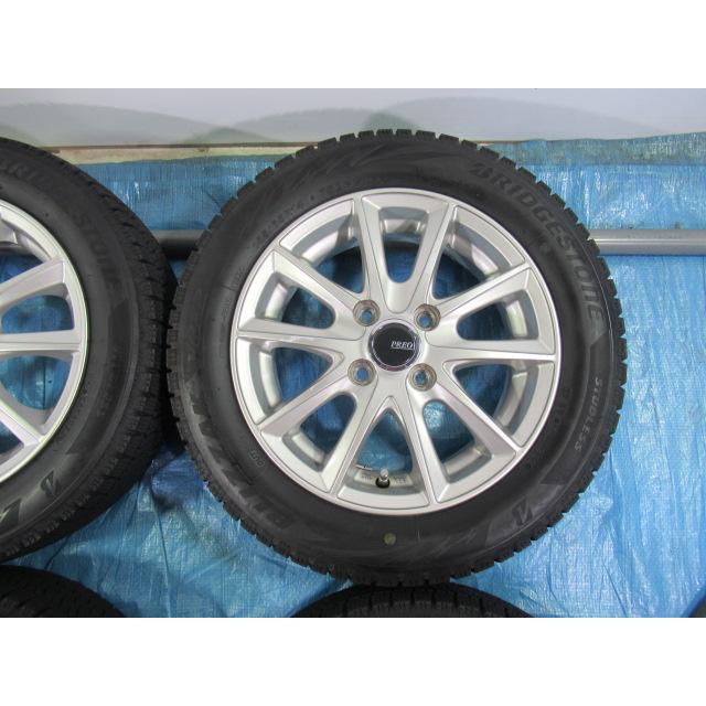 155/65R14 スタッドレス BRIDGESTONE バランス済 PREO 14インチ 4.5J