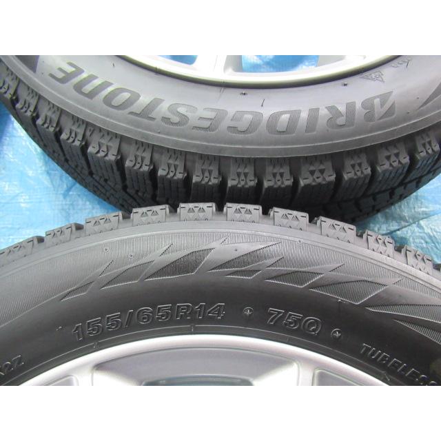 155/65R14 スタッドレス BRIDGESTONE バランス済 PREO 14インチ 4.5J