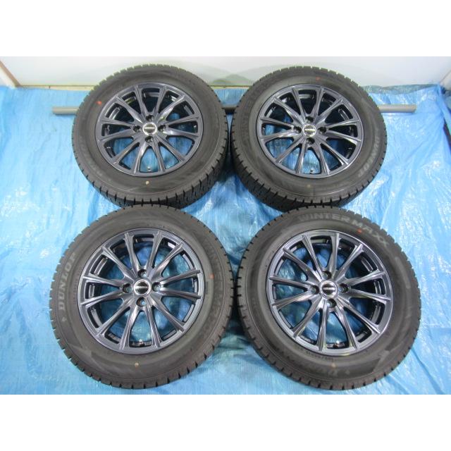 195/65R16 スタッドレスタイヤ DUNLOP WAREN 16インチ 6J 4H/100 ET45