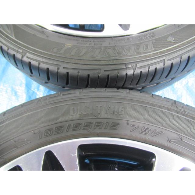 165/55R15 夏タイヤ DUNLOP バランス済 トヨタ ダイハツ純正 15インチ
