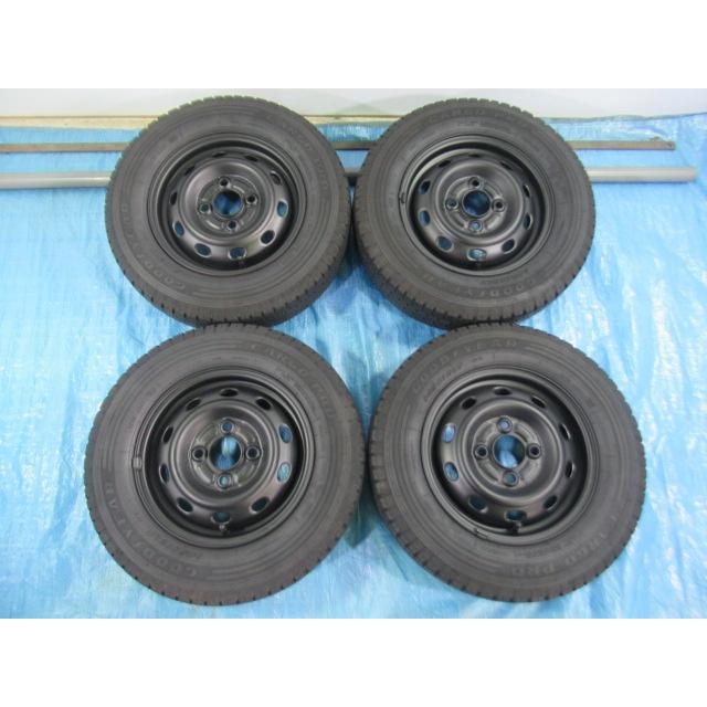 145R12 6PR LT 夏タイヤ GOODYEAR バランス済 スバル純正鉄 マッド