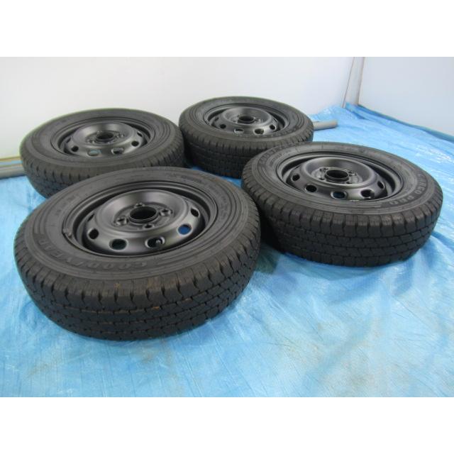 145R12 6PR LT 夏タイヤ GOODYEAR バランス済 スバル純正鉄 マッド