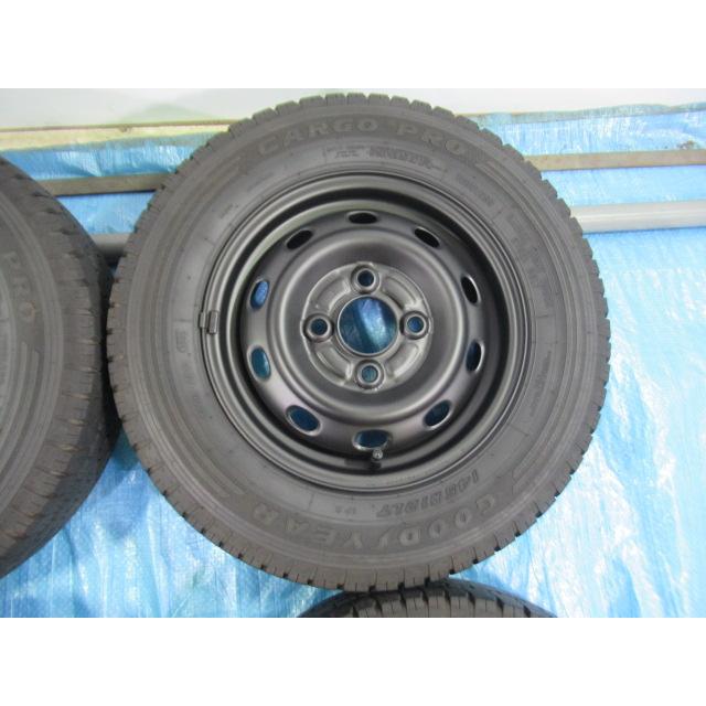 145R12 6PR LT 夏タイヤ GOODYEAR バランス済 スバル純正鉄 マッド