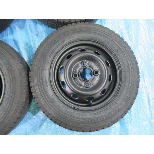145R12 6PR LT 夏タイヤ GOODYEAR バランス済 スバル純正鉄 マッド