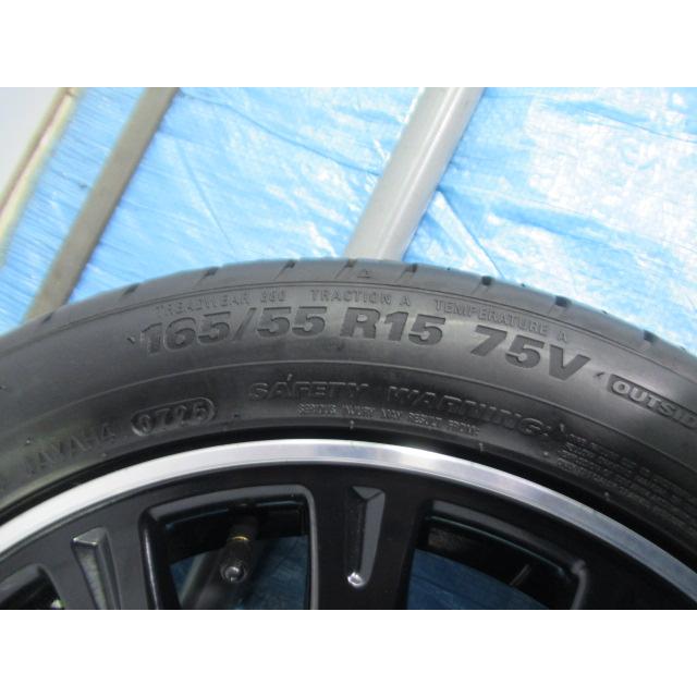 concept ckインチ社外アルミホイール 横浜夏タイヤ４本セット。 165/55R15 夏タイヤ KUMHO バランス済 ホンダ純正 15インチ 4.5J 4H