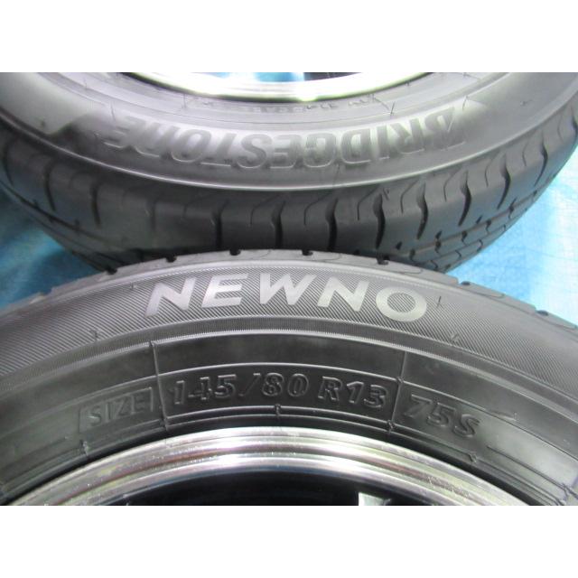 145/80R13 夏タイヤ バランス済 BRIDGESTONE BROOK 13インチ 4B 4H/100