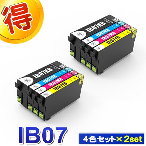 IB07CL4B エプソン IB07B プリンターインク ４色パック×２セット 互換インク マウス 対応プリンタ X-M6010F PX-M6011F PX-S6010 純正インク よりお得