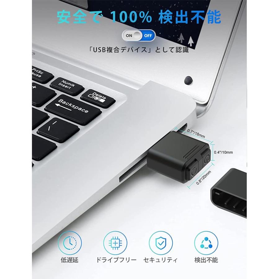マウスムーバー マウス移動器 マウスジグラー USB マウス移動シミュレーター  PCスリープ防止 テレワーク 作業状態をシミュレーション マウス 自動 動かす｜gekiyasuhiroba｜06
