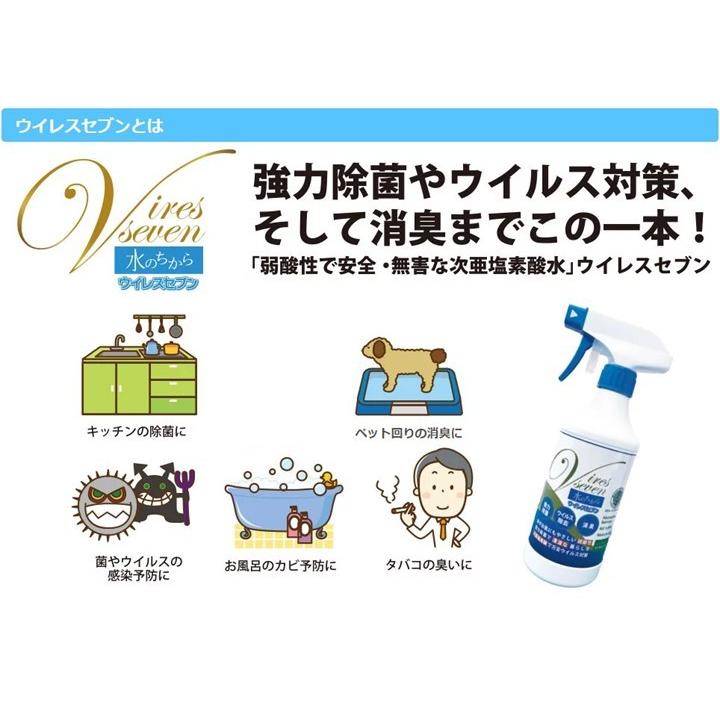 次亜塩素酸水 スプレー 携帯用 500ml 除菌スプレー ウイルスセブン