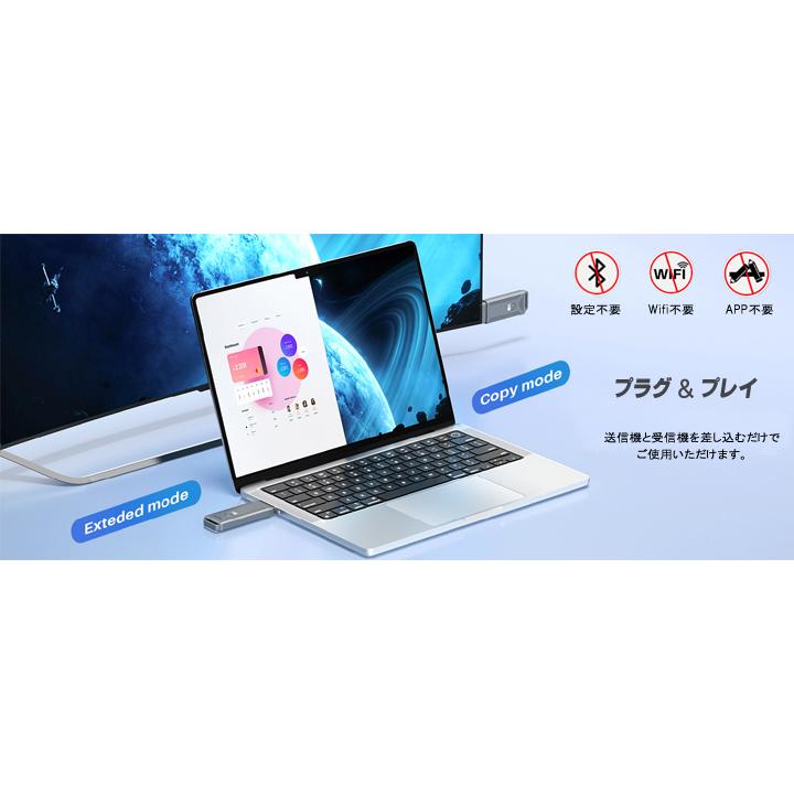 ミラーリング ワイヤレスHDMI 無線HDMI ストリーミング端末 1080P 2.4G