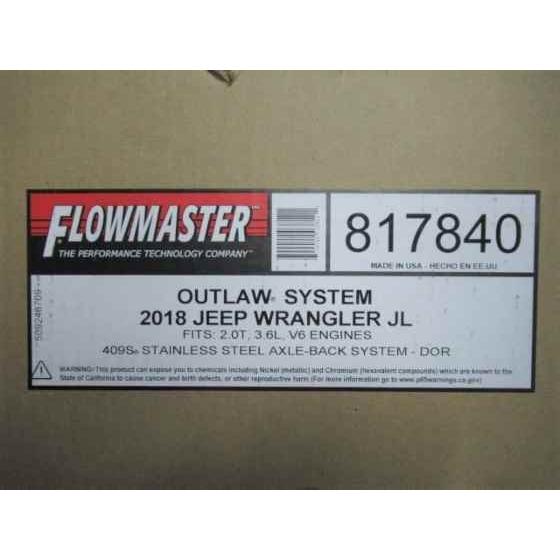 Flowmaster Outlawシリーズ 爆音 エキゾースト マフラー ジープ Flowmaster Outlawシリーズ 爆音 エキゾースト マフラー ジープ