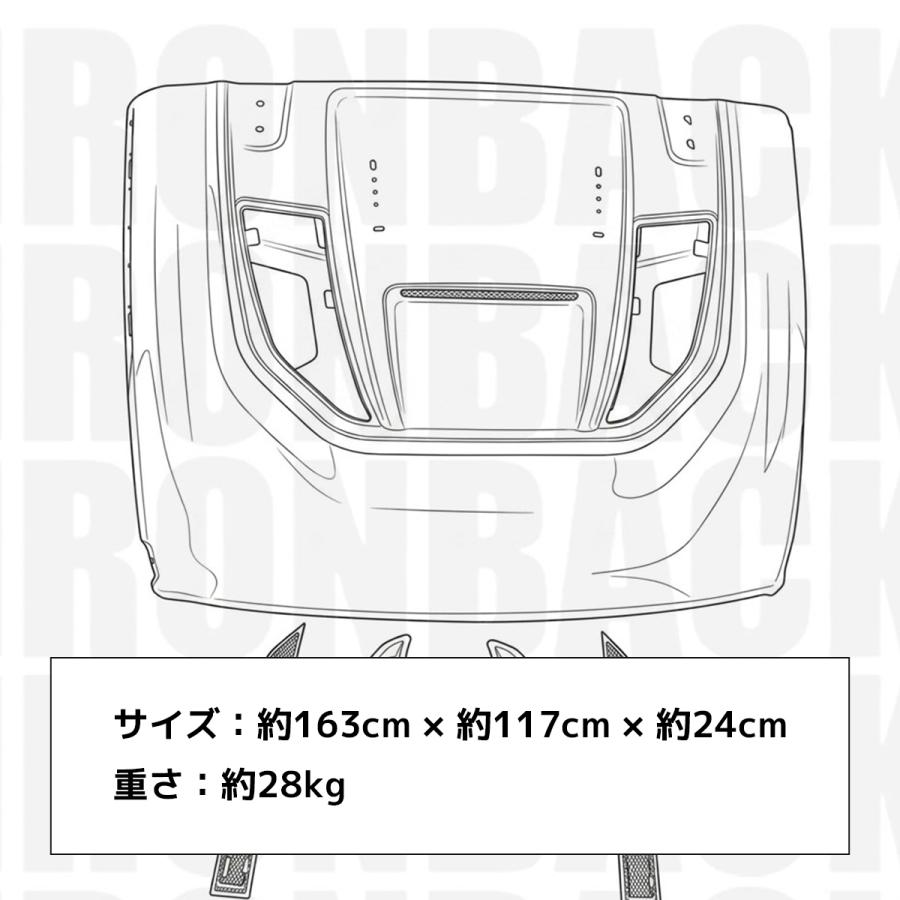 IRONBACK ラングラー JL グラディエーター JT 用 ボンネット
