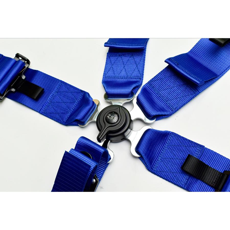 z.s.s. 5点式 レーシングハーネス シートベルト 3インチ ブルー