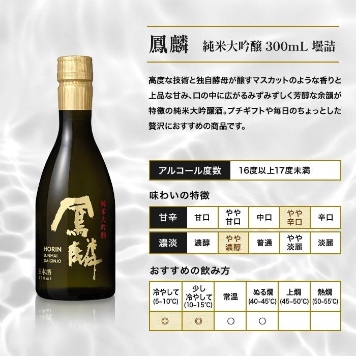 月桂冠 日本酒 お酒 送料無料 鳳麟 純米大吟醸 300mL 6本 ~ 辛口 誕生