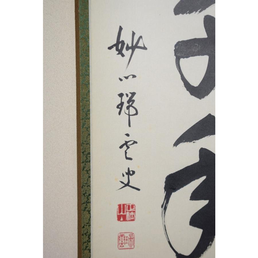 茶道具 掛軸 妙心寺 第27代管長 松山 萬密 「松樹千年翠」 掛け軸 01