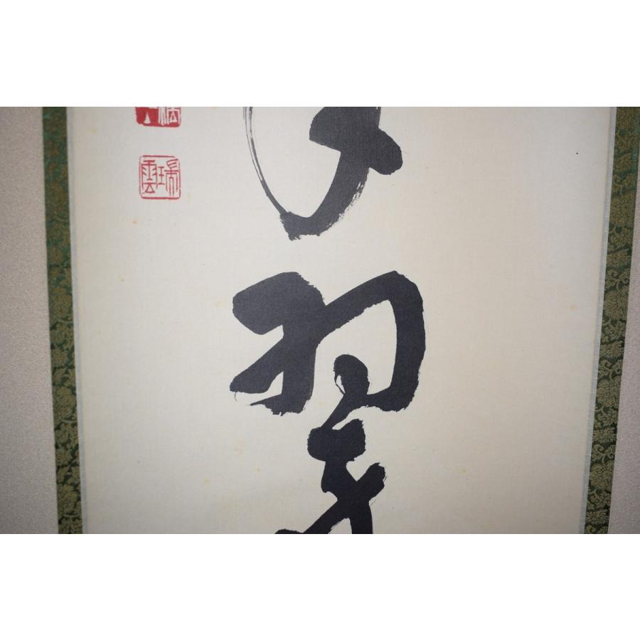 茶道具 掛軸 妙心寺 第27代管長 松山 萬密 「松樹千年翠」 掛け軸 01