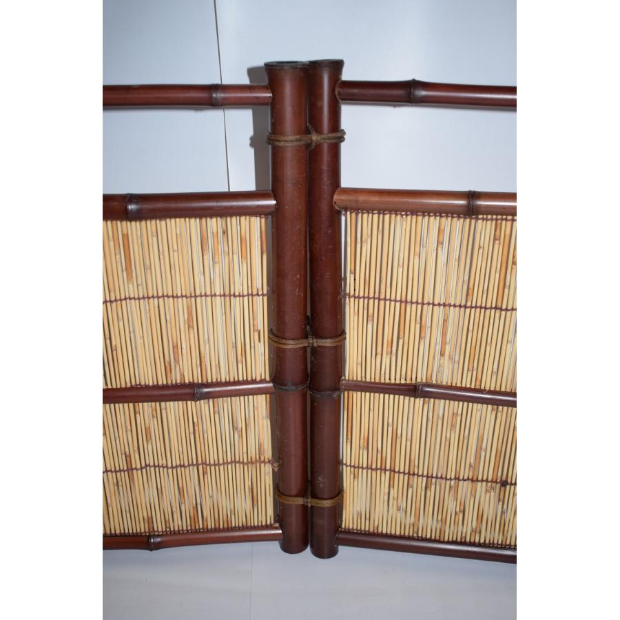 茶道具 風炉先 煤竹 芦 風炉先屏風 竹峰 作 茶道 07-9509 : 月香園