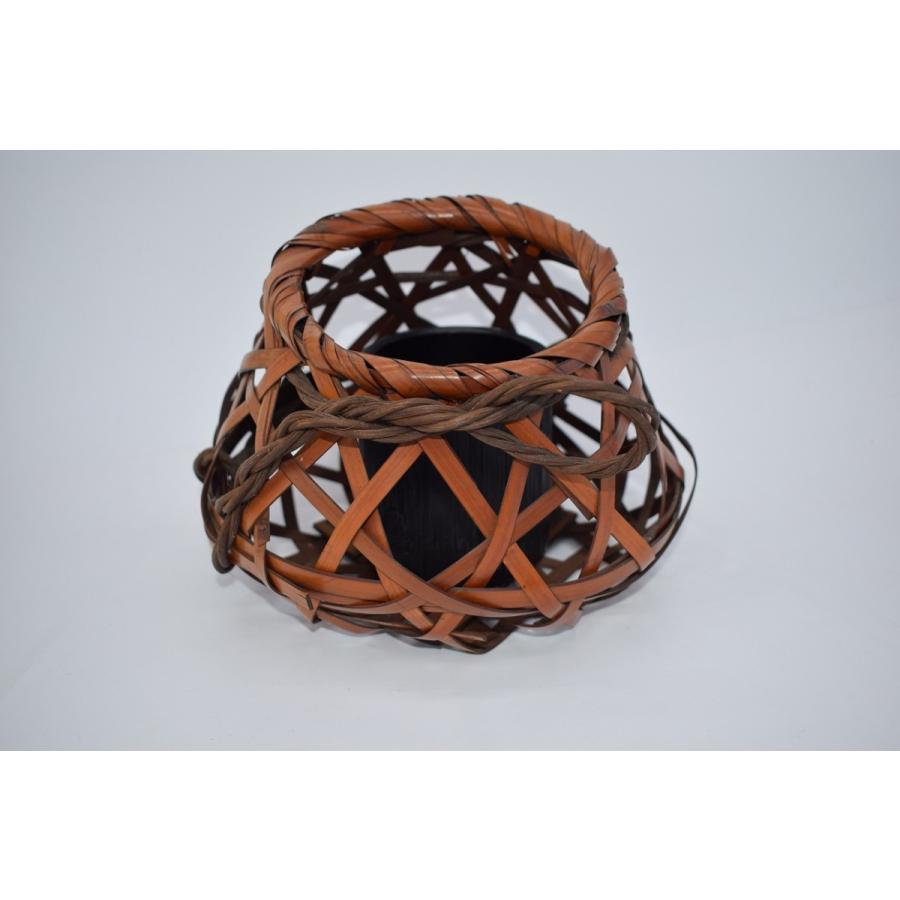 花入 染竹 洛水 籠 篭 t 花瓶 茶道 08-4002 : 月香園