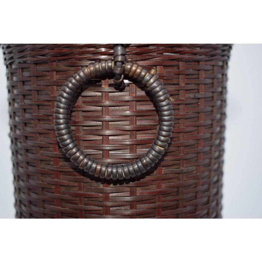 花入 染竹 寸胴 籠 篭 松雲斎 作 t 花瓶 茶道 08-4017 : 月香園