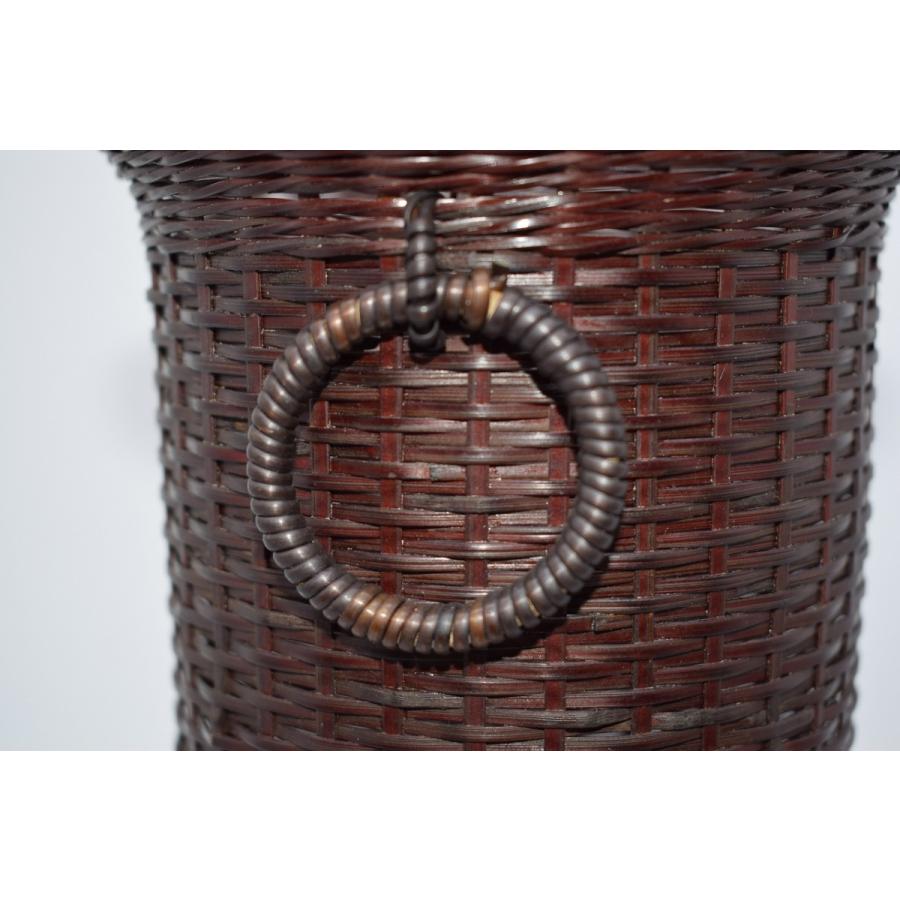 花入 染竹 寸胴 籠 篭 松雲斎 作 t 花瓶 茶道 08-4017 : 月香園