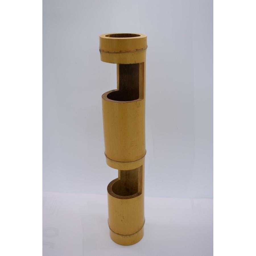 竹　二重切　花入れ　③ 楽天市場】【茶器/茶道具 竹花入れ 掛置兼用 七事式】 三重切 : いまや