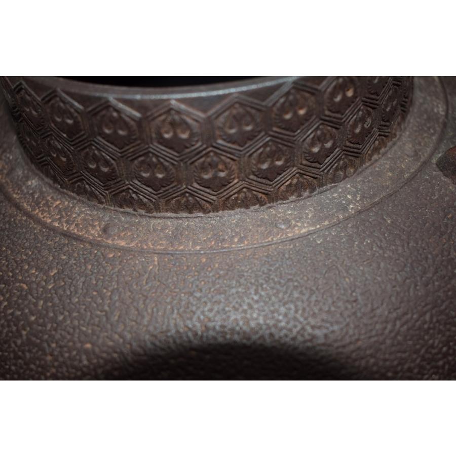 茶道具 釜 甑口 亀甲地紋 高橋 敬典 作 炉用 茶道 09-3908 : 月香園