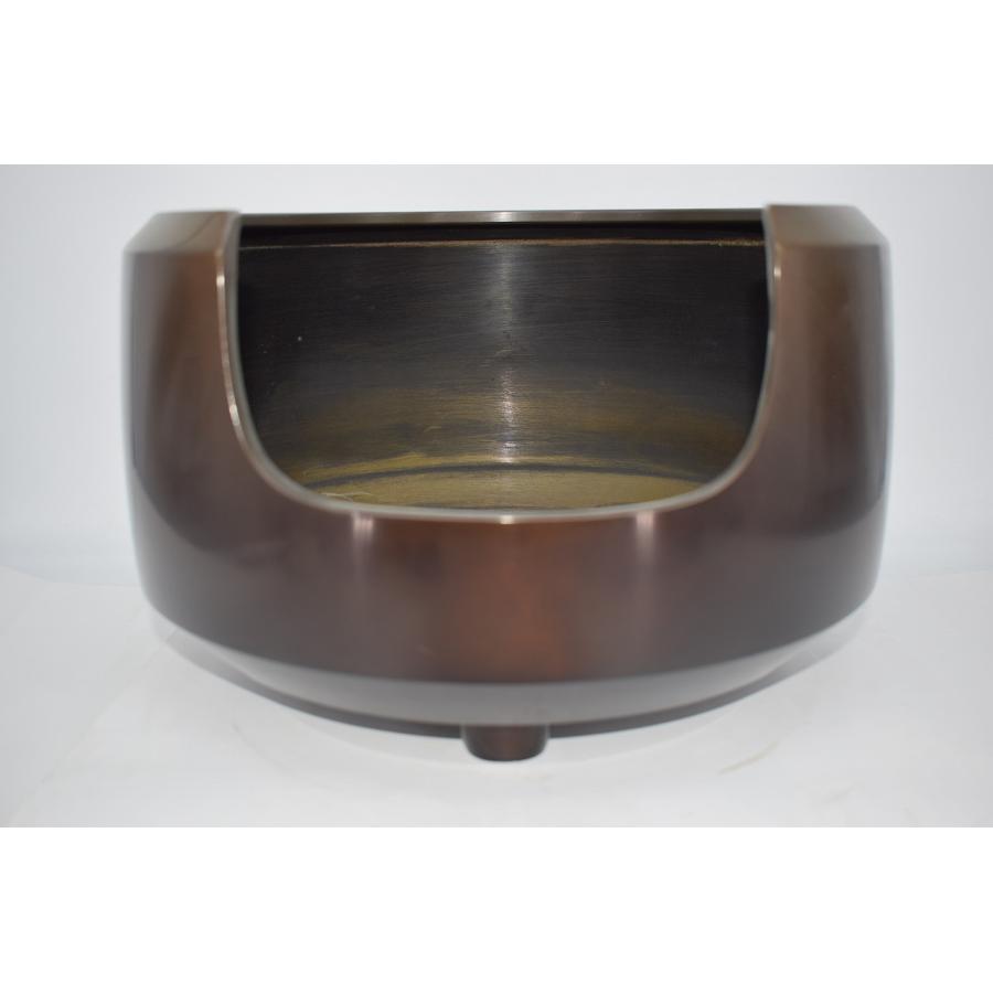 茶道具 唐銅 面取 道安 風炉 尺一 約6620g (2) 茶道 10-8421 : 月香園