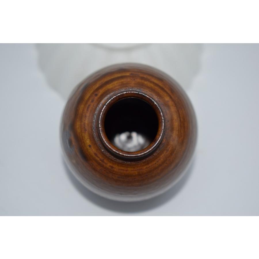 茶道具 奈良文琳 茶入 笹田 仁史 作 仕服 花色唐草緞子 茶道 16-5311