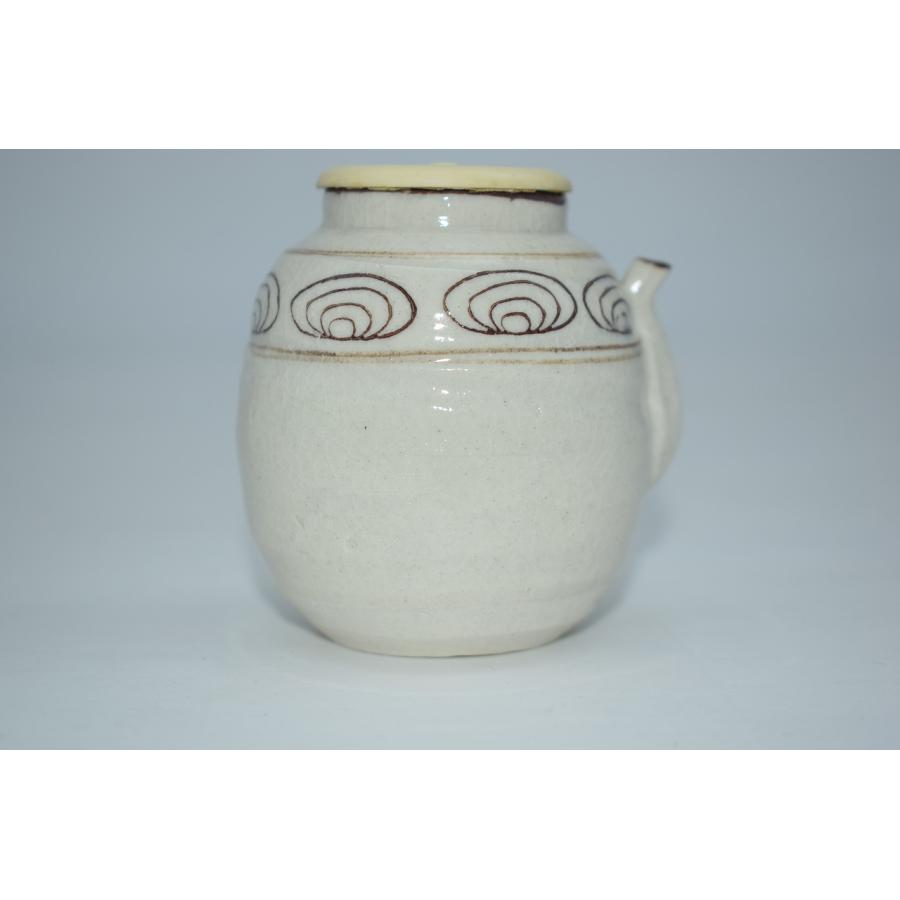 茶道具 四滴 茶入 油滴 絵瀬戸 五陶 作 棗 茶道 17-8305 : 月