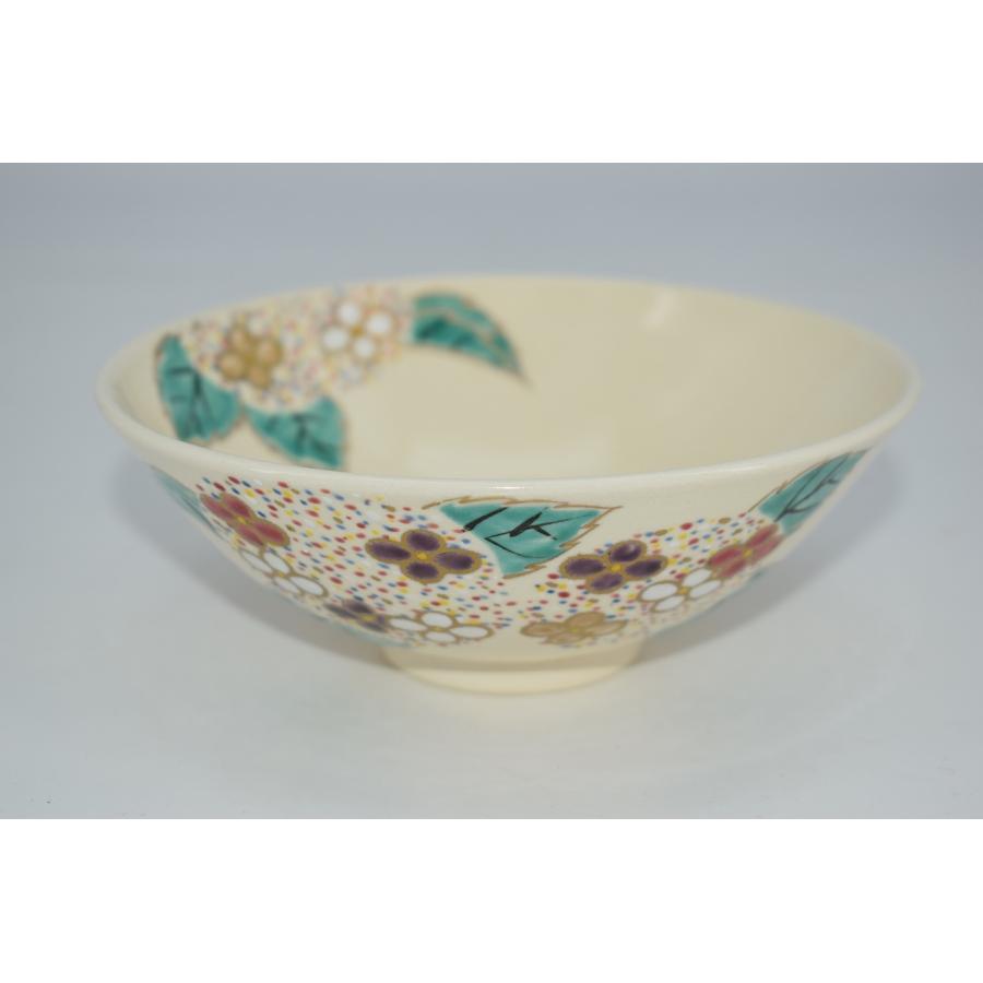 茶道具 抹茶茶碗 仁清写 紫陽花絵 平茶碗 田中 香泉 作 茶道 18-7611 