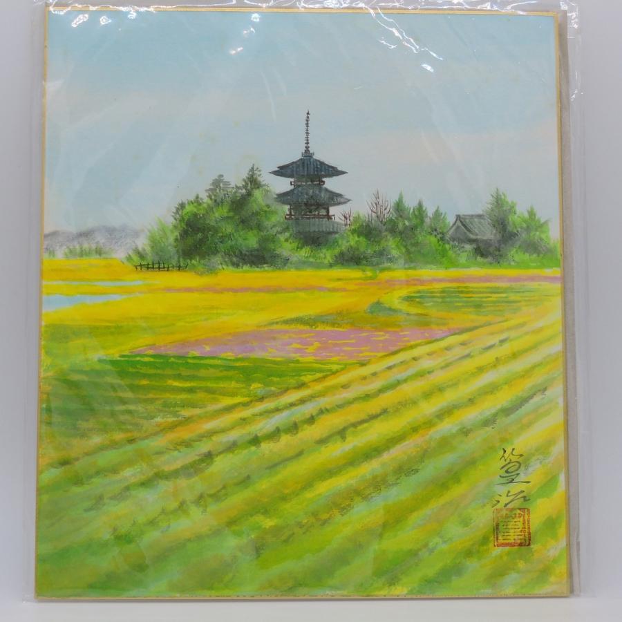 お気にいる 茶道具 色紙 法起寺春景 肉筆 川越 篁治 筆 現金特価 Nooitmeergrasmaaien Be