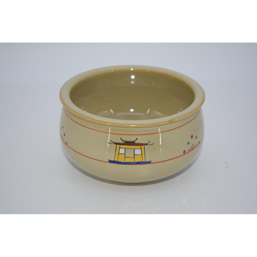 茶道具 赤膚焼 奈良絵 建水 大塩 昭山 作 茶道 22-9001 22-9101 : 月