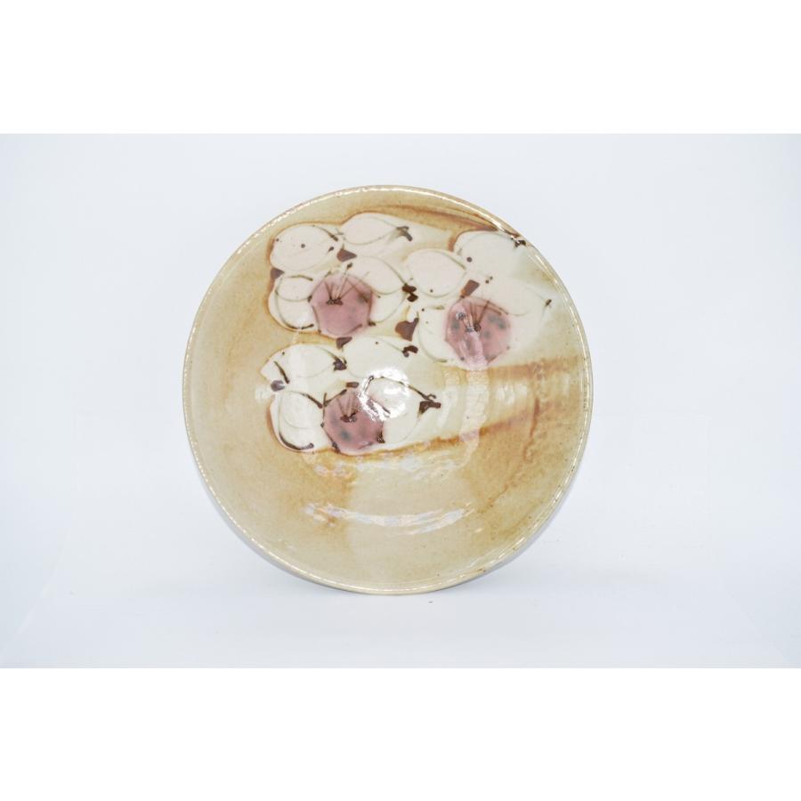 鉢 菓子器 益子焼 花紋 平鉢 村上 東市 作 (1) 化粧箱 t 茶道 23-4705