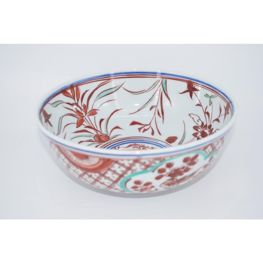 鉢 菓子器 呉須赤絵 花鳥紋 鳳暁 作 化粧箱 t 茶道 23-4706 : 月香園