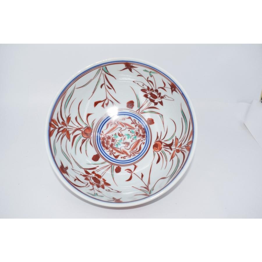 鉢 菓子器 呉須赤絵 花鳥紋 鳳暁 作 化粧箱 t 茶道 23-4706 : 月香園