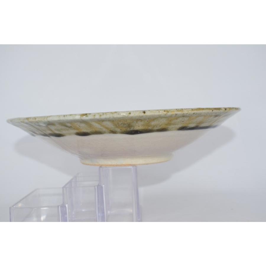 茶道具 菓子器 益子焼 花紋 平鉢 村上 東市 作 (3) 化粧箱 t 茶道 23 