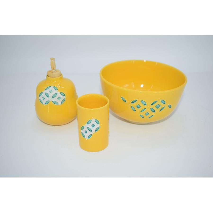 茶碗 黄交趾 露石 木箱入り 茶道具 古物品 【公式通販】