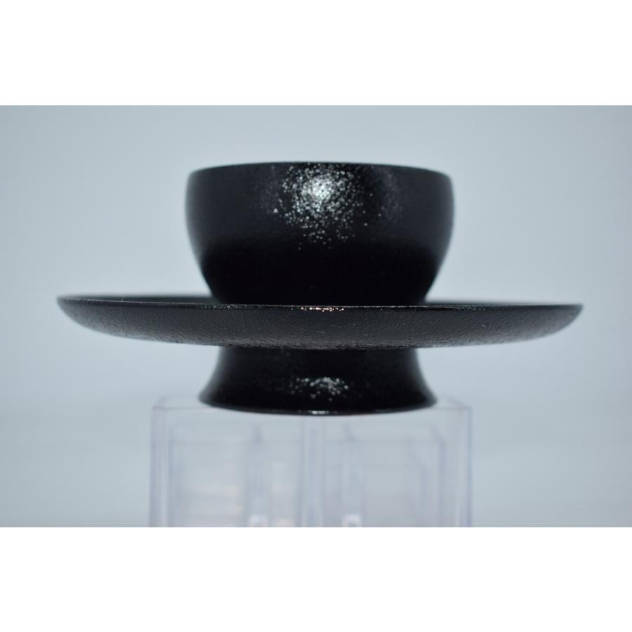 【茶道具】本塗　紫檀　天目台　茶道　古物　蓋付き 茶道具 天目台 叩塗黒内朱 淡々斎好写 茶道 28-4610 : 月香園