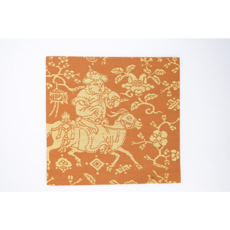 茶道具 古帛紗 古服紗 名物 紬地人形手金襴 (本金） 徳斎製 正絹 t