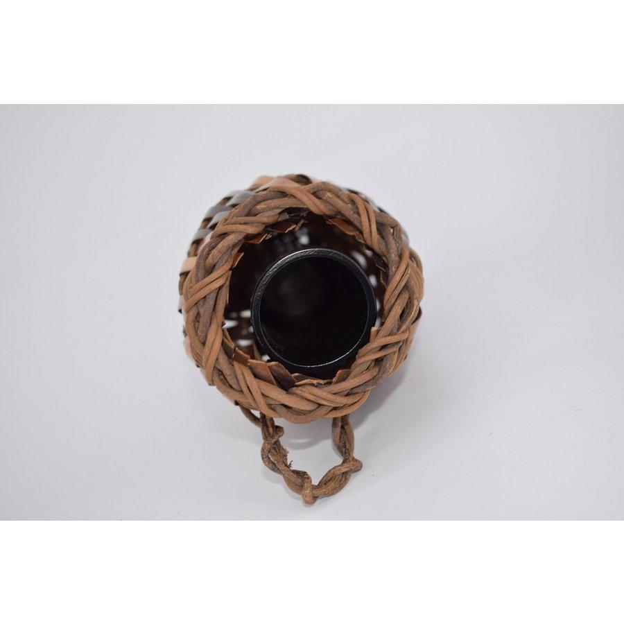 茶道具 蓑虫籠 篭花入 掛籠花入 落し付き 茶道具 籠花入れ