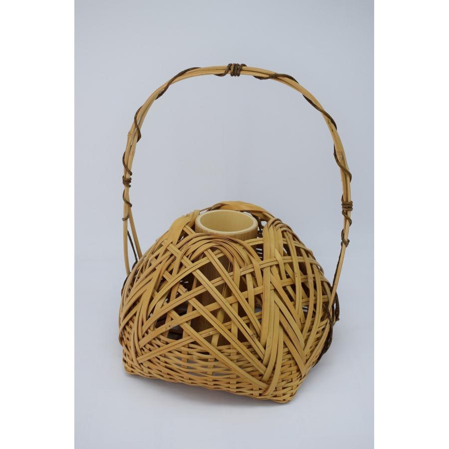 花入 白竹 変わり宗全 籠 篭 置き 竹美斎 作 茶道 t tz08-019 : 月香園