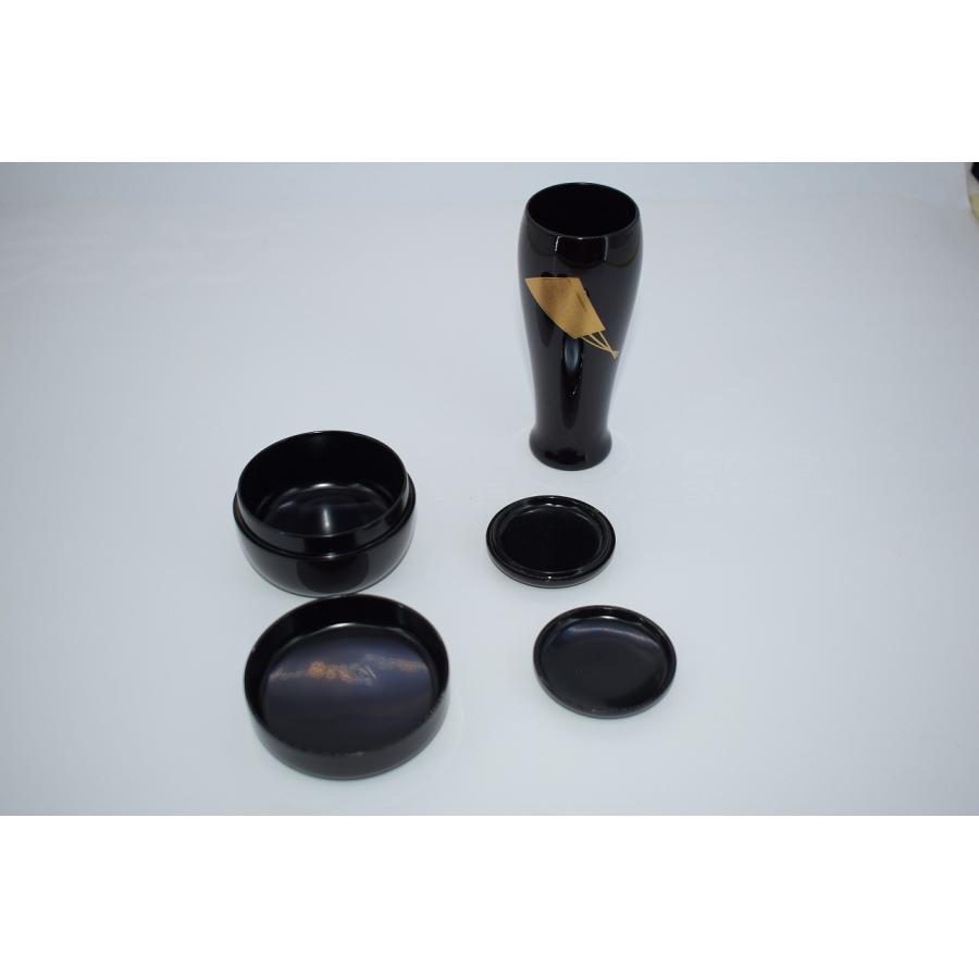 茶道具 茶箱 棗・茶筅筒・香合セット 扇面蒔絵 木製 t 3点セット 紙箱  