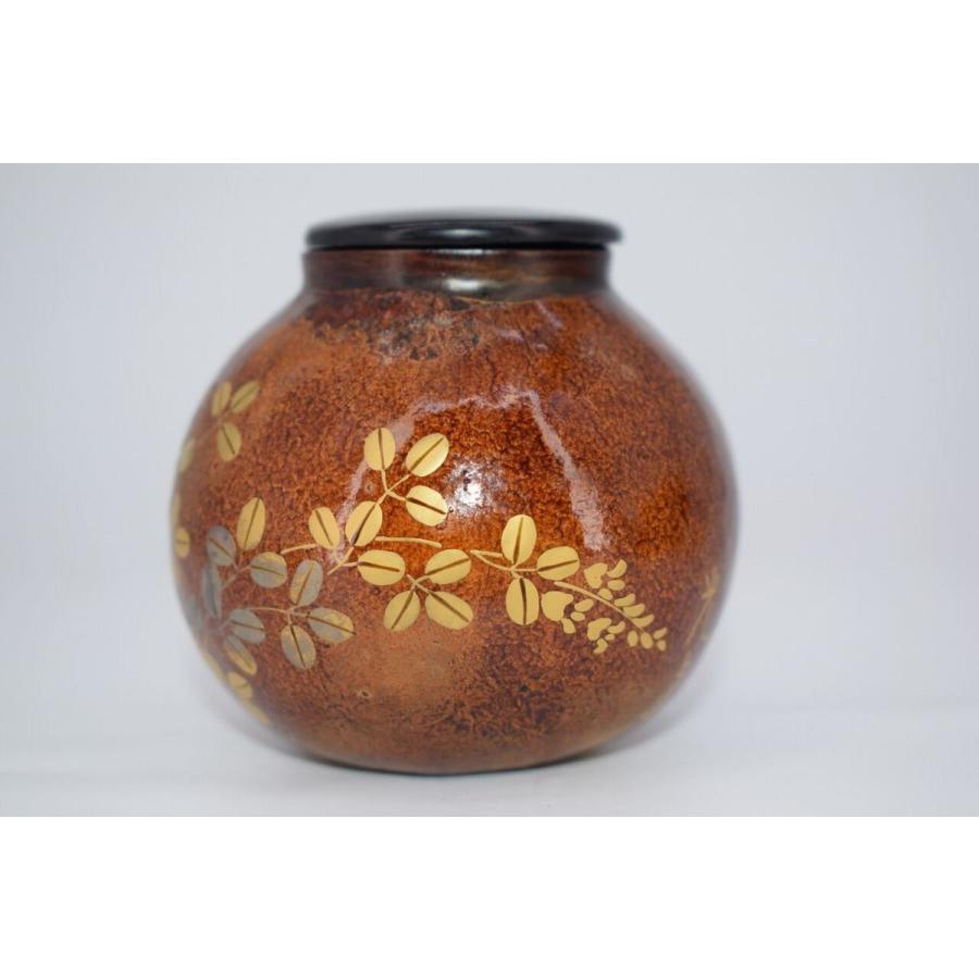 菓子器　萩の絵　茶道具 茶道具 萩蒔絵 瓢 茶器 薄茶器 元田 光真 作 桐箱入り 茶道 : 茶道具