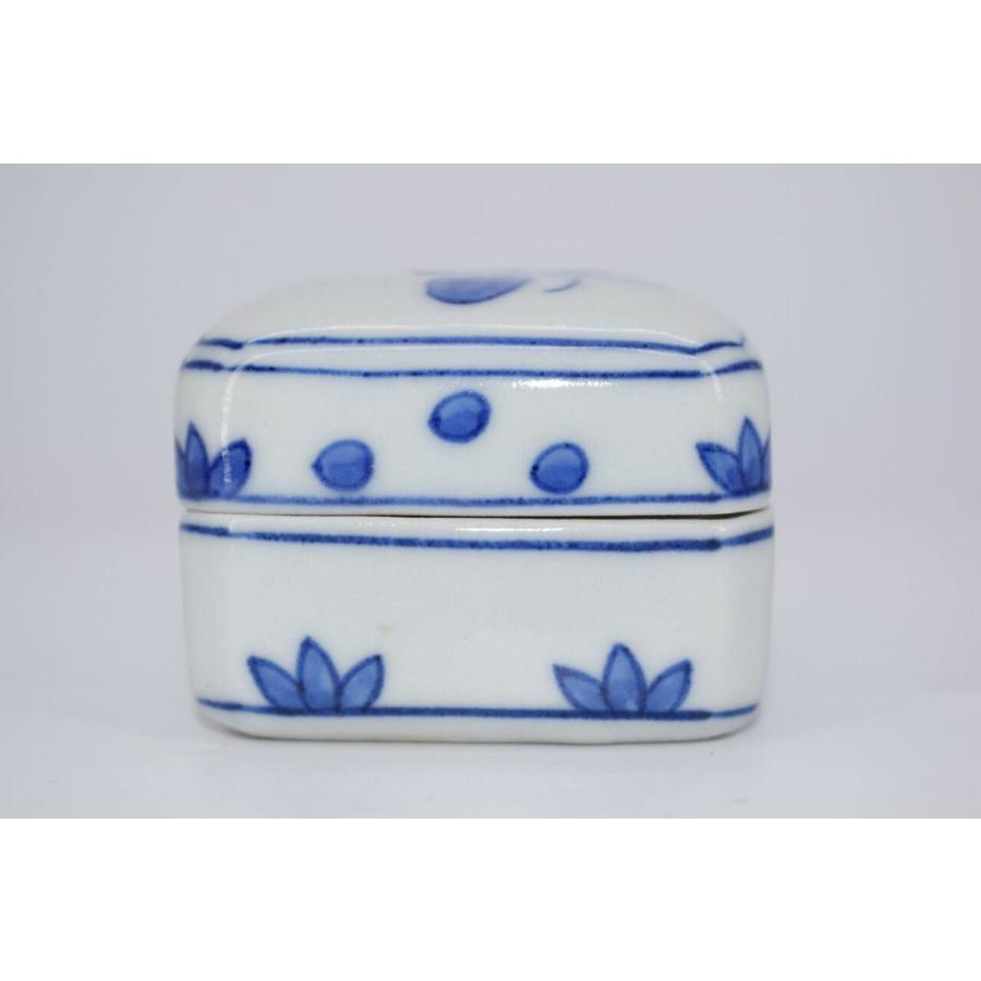茶道具 古染付写 荘子 香合 矢口 永寿 作 桐箱入り 茶道 茶道具 古染付写 荘子 香合 矢口 永寿 作 桐箱入り 茶道